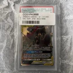 Pokemon 2019 Umbreon & Darkrai GX 125/236 Tag Team Unified Minds GEM MINT PSA 10 - Image 1