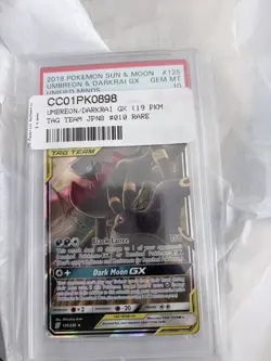 Pokemon 2019 Umbreon & Darkrai GX 125/236 Tag Team Unified Minds GEM MINT PSA 10 - Image 3