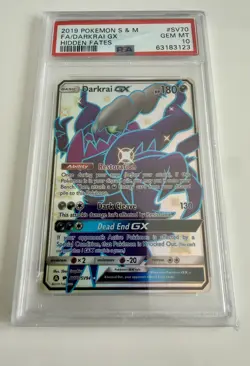 PSA 10 Darkrai GX SV70/SV94 Hidden Fates Full Art Shiny Pokemon Card GEM MINT - Image 1
