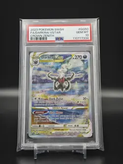 PSA 10 Darkrai VSTAR GG50/GG70 Crown Zenith Galarian Gallery Pokemon GEM MINT - Image 1