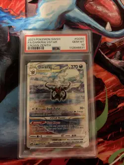 PSA 10 Darkrai VSTAR GG50/GG70 Crown Zenith Galarian Gallery Pokemon GEM MINT - Image 1