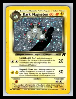 Dark Magneton 11/82 Holo Rare Unlimited Team Rocket Pokemon 2288 - Image 1