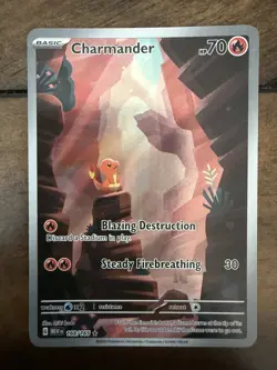 Pokemon 151 Charmander 168/165 Illustration Rare - NM/Mint - Great Centering - Image 1