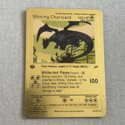 Pokemon Shining Charizard Gold Foil Card 100HP 107/105 Mint condition - Image 1