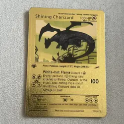 Pokemon Shining Charizard Gold Foil Card 100HP 107/105 Mint condition - Image 2