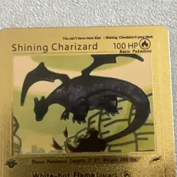 Pokemon Shining Charizard Gold Foil Card 100HP 107/105 Mint condition - Image 5