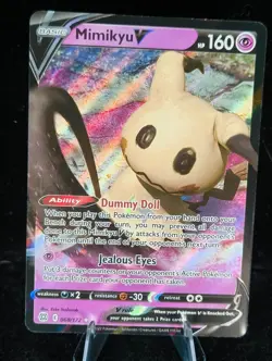 Pokemon Mimikyu v TCG Ultra Rare Holo Card 068/172 Brilliant Stars - Image 1