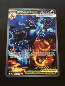 Mega Charizard X EX 125/094 Pokemon Premium Gold Metal Card Collectible - Image 1