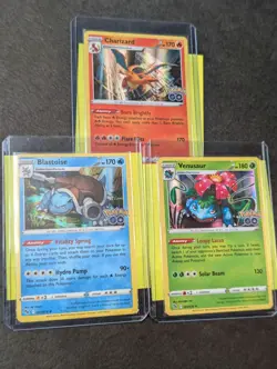Lot Of Charizard, Blastoise, Venusaur Holo Cards From Pokemon Go Set - Near Mint - Image 1