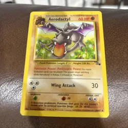 1999 Pokemon Fossil 16/62 Aerodactyl Non-Holo Rare LP/MP. - Image 1