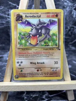 Pokemon TCG Aerodactyl 16/62 Fossil Rare Non-Holo Card WOTC 1999 MP/HP - Image 1