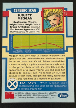 Meggan 1992 Marvel Impel X-Men Super Heroes #15 - Image 2