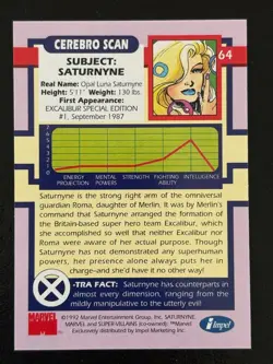 Saturnyne 1992 Marvel Impel X-Men Super-Villains #64 - Image 2