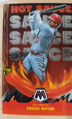2022 Panini Mosaic Shohei Ohtani HOT SAUCE Insert SP Angels / Dodgers #HS-6 RARE - Image 3