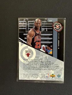 1999 Upper Deck Michael Jordan #S30 SUPER POWERS BLUE INSERT CARD Bulls - Image 2