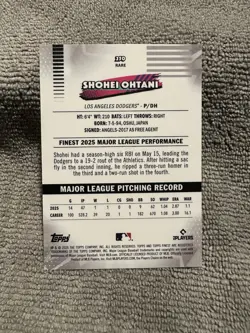 2026 Topps Finest Shohei Ohtani Rare - Image 5