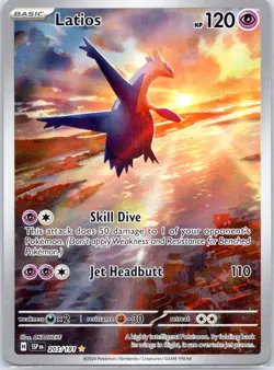 Latios 203/191 Illustration Rare Surging Sparks Pokemon Near Mint - Image 1