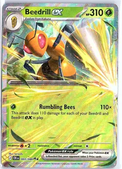 Beedrill ex 003/086 Double Rare Chaos Rising Pokemon Holo NM - Image 1