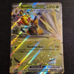 Beedrill EX 003/086 Pokemon GO Double Rare Holo English Pokemon TCG Card - Image 1