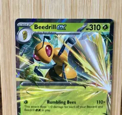 Pokemon Beedrill ex 003/086 Double Rare Mega Evolution Chaos Rising Holo Card - Image 3