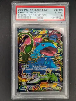 Pokemon TCG 2016 Venusaur EX XY123 XY Black Star Promo Holo PSA 6 English - Image 1