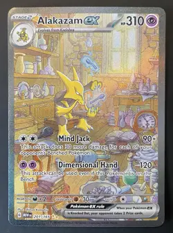 Pokemon TCG Scarlet & Violet 151 #201/165 Alakazam ex Special Illustration Rare - Image 1