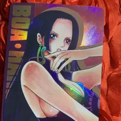 Boa Hancock ONE PIECE Goddess Foil Waifu Anime Holo Girl Card Side - Image 2