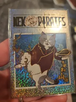 Neko Pirates One Piece Collectible Thick Trading Card Foil Holo PR S005 Glitter - Image 4
