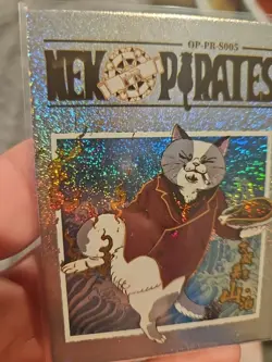 Neko Pirates One Piece Collectible Thick Trading Card Foil Holo PR S005 Glitter - Image 5