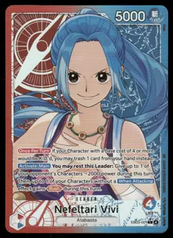 One Piece EB03-001 Nefeltari Vivi (L) Leader Alt Art Heroines Edition Alternate - Image 1