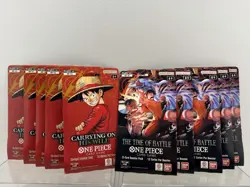 One Piece TCG Sealed Pack Lot OP-13 Carrying On His Will & OP-16 Time of Battle - Image 1