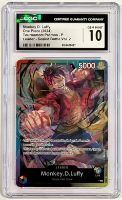 2024 One Piece Monkey D. Luffy Sealed Battle Promo CGC 10 Gem Mint English - Image 1