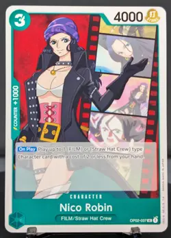 One Piece Nico Robin #OP02-037 English Paramount War Regular - Image 1