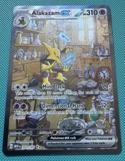 Pokemon TCG Alakazam EX 201/165 Scarlet & Violet 151 Special Illustration Rare - Image 1