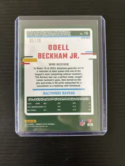 2023 Odell Beckham Jr Donruss Optic Football Pink Velocity /79 - Image 2