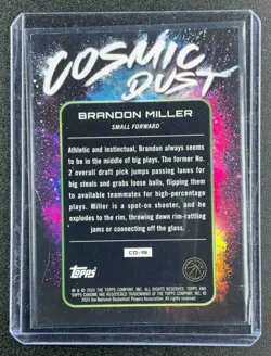 2023-24 Topps Cosmic - Cosmic Dust Case Hit - Brandon Miller RC #SSSP No. CD-10 - Image 2