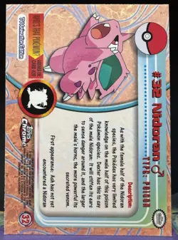 Pokemon Card - Nidoran M Topps Chrome TV Animation Edition 32 Foil - Image 2