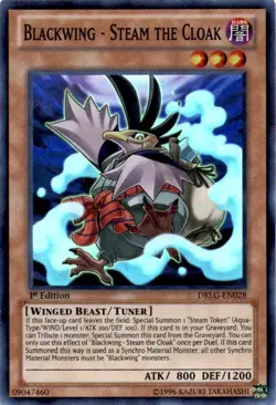 Yugioh Blackwing - Steam the Cloak DRLG-EN028 NA Super Rare 1st Edition LP - Image 1