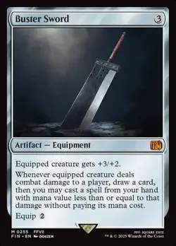 Buster Sword FOIL - Final Fantasy FIN MTG NM - Image 1