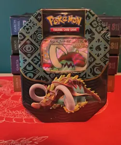 Pokemon TCG Scarlet & Violet Paldean Fates Great Tusk EX Tin NEW SEALED - Image 1