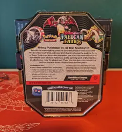 Pokemon TCG Scarlet & Violet Paldean Fates Great Tusk EX Tin NEW SEALED - Image 3