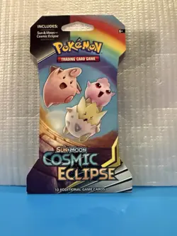 Pokemon Factory Sealed Sleeved Booster Pack Sun & Moon Cosmic Eclipse TCG - Image 1