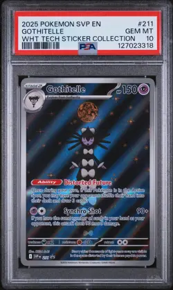 Pokemon Gothitelle PSA 10 SVP 211 WHT Tech Sticker Collection Promo - Image 1