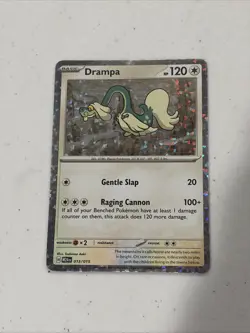 Pokemon TCG Drampa Shiny Holo Card 15/15 M24H Promo Near Mint Condition - Image 1