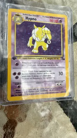 Hypno 8/62 Holo Rare 1st Edition Fossil Set WOTC 1999 Pokemon Card Ungraded - Image 1