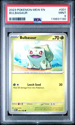 2023 POKEMON MEW EN-151 #001 BULBASAUR PSA 9 - Image 1