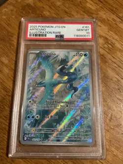 ARTICUNO ILLUSTRATION RARE POKEMON JTG EN-JOURNEY TOGETHER 2025 161 PSA 10 - Image 1