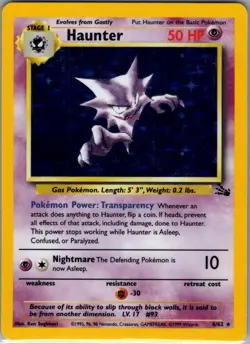 Haunter 6/62 Holo Fossil - Pokemon Card - NM - Image 1