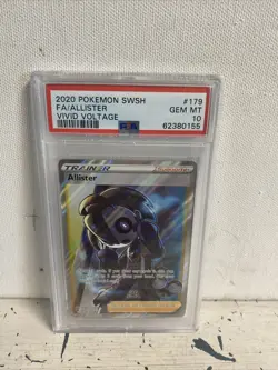 Allister Pokemon Card Vivid Voltage PSA 10 Full Art 179 - Image 1