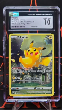 CGC 10 Pikachu GG30/GG70 Crown Zenith Galarian Gallery Pokemon 2023 - Image 2